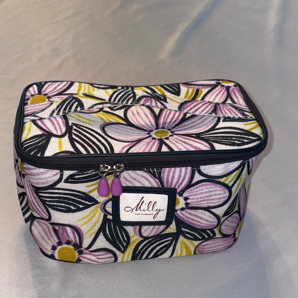 Clinique Pink and Yellow Travel Case